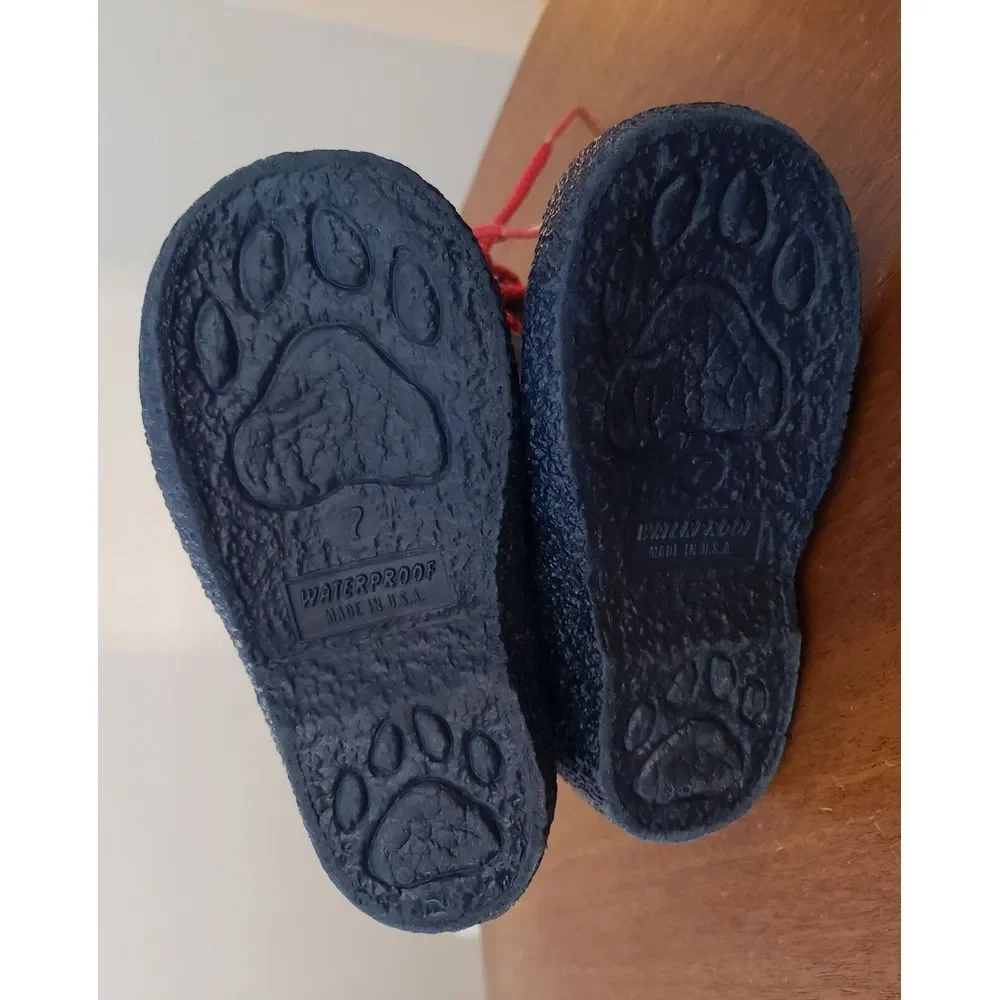 Childrens Waterproof‎ Snowboots Toddler 7 Fleece Lined Chevron Lace Up Navy
